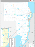 St. Clair Wall Map Premium Style